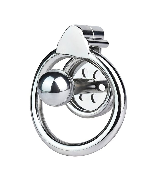 Kiotos Steel Chastity Device Roestvrij Stalen Balplug Groot Met 4,5 cm Ring