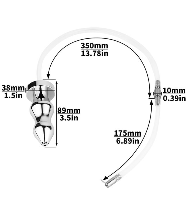Kiotos Steel Urethrale Sound Met Afneembare Anaal Plug Voor Dubbele Stimulatie