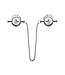 Kiotos Steel Verstelbare Roestvrij Stalen Nipple Clamps Met Schedel Design