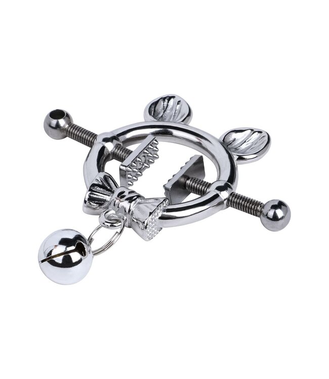 Kiotos Steel Verspielte Kitten Nippelklemmen mit Schleife und Glöckchen – Entdecken!