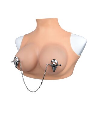 Kiotos Steel Ghostface Mask Nippelklemmen – Elegante BDSM-Klemmen für aufregende Spiele