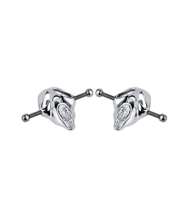 Kiotos Steel Ghostface Nipple Clamps - Adjustable BDSM Stainless Steel Pleasure Gear