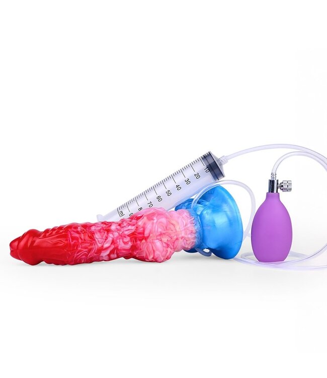 Kiotos Monstar InflateX BigSquirt Opblaasbare Siliconen Dildo Met Ejectiefunctie 24 cm