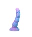 Kiotos Monstar Cosmic Twist Dildo 18 cm – Siliconen Dildo Paars-Blauw Met Gedraaide Textuur