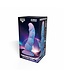 Kiotos Monstar Cosmic Twist Dildo 18 cm – Siliconen Dildo Paars-Blauw Met Gedraaide Textuur
