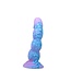 Kiotos Monstar Cosmic Twist Dildo 18 cm – Siliconen Dildo Paars-Blauw Met Gedraaide Textuur