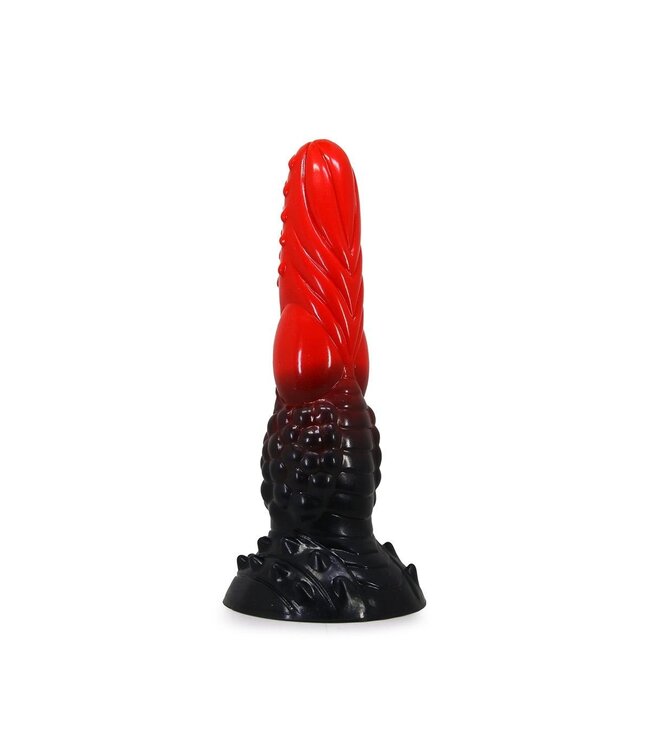 Kiotos Monstar RedrexCock Dildo 24,5 cm Met Getextureerde Schubben En Brede Basis