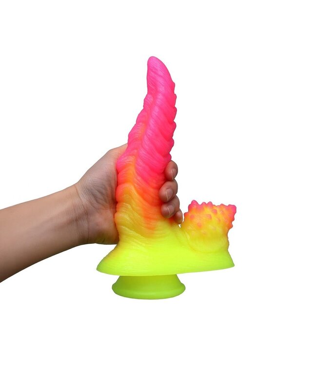 Kiotos Monstar StegoCock Dildo 22,5 cm Met Gebogen Siliconen Schacht en Stabiliteit