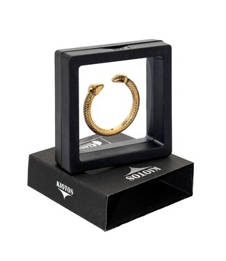 Kiotos Steel Luxury Gold Snake Design Stainless Steel Cock Ring for Enhanced Stimulation