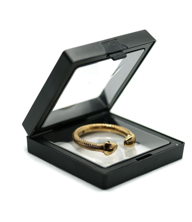 Kiotos Steel Luxury Gold Snake Design Stainless Steel Cock Ring for Enhanced Stimulation