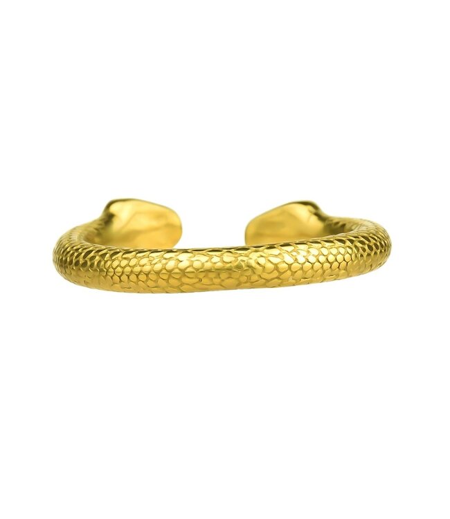 Kiotos Steel Luxury Gold Snake Design Stainless Steel Cock Ring for Enhanced Stimulation