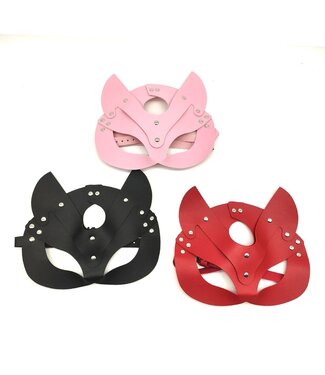 Stylish Cat Mask in Red, Black & Pink - Playful & Comfortable!