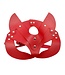 Verspielte Katzenmaske in Rot, Schwarz & Rosa | Bequem für Kostüme