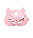 Verspielte Katzenmaske in Rot, Schwarz & Rosa | Bequem für Kostüme