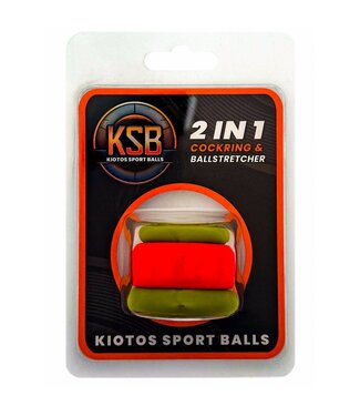 Kiotos Sport Balls Siliconen 2-in-1 Penisring En Ballstretcher Set Met Taps Toelopend Design