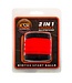 Kiotos Sport Balls Silicone 2-in-1 Cock Ring en Ballstretcher Set Rood/Zwart, 2-delig