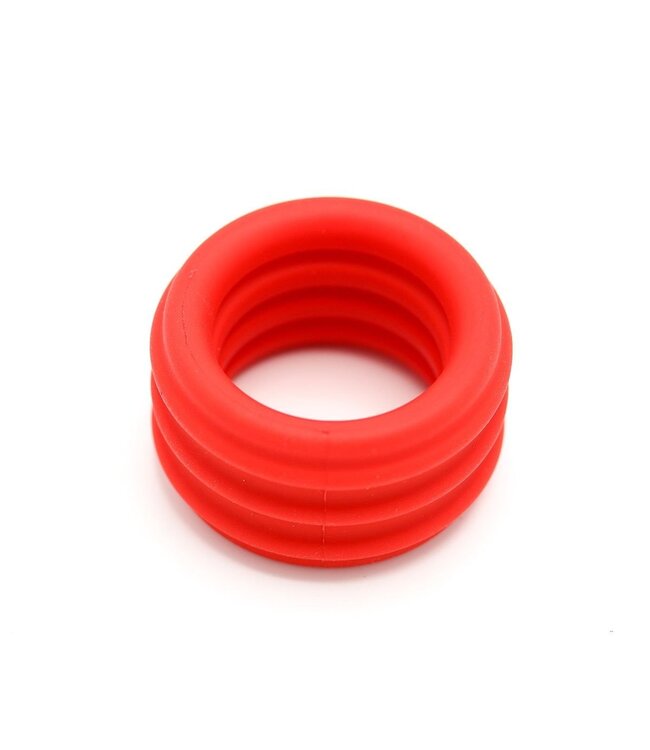 Kiotos Sport Balls Silikon 2-in-1 Cockring und Ballstretcher in Rot/Schwarz – Kontrolle pur!