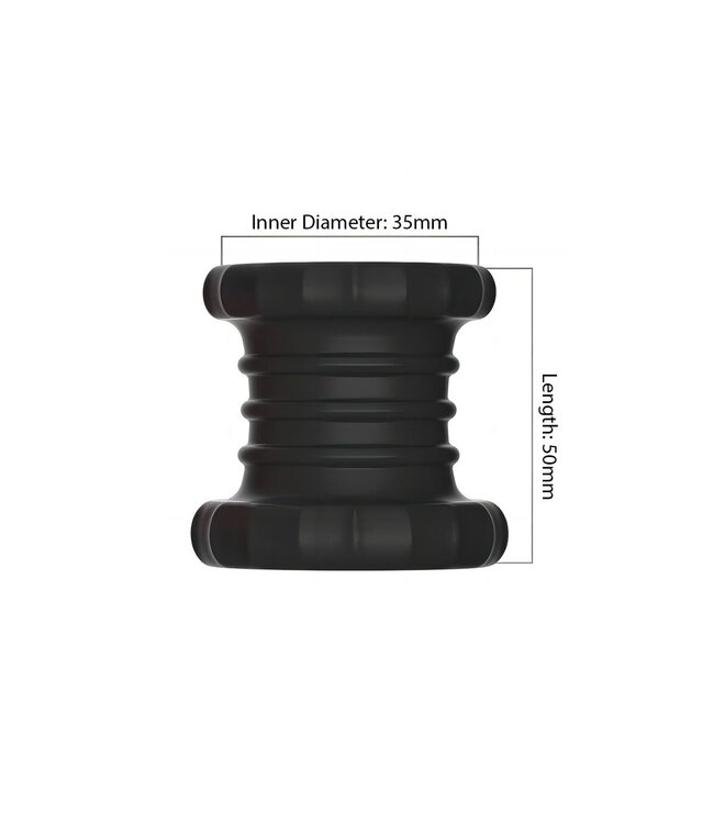 Kiotos Sport Balls Silicone Cock Ring & Ball Stretcher Met Gegroefd Ontwerp En Versterkte Randen