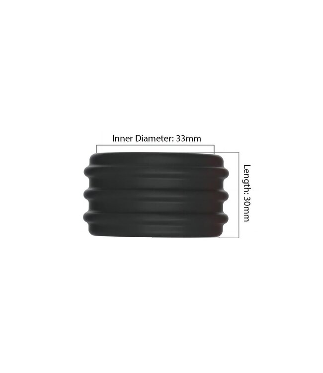 Kiotos Sport Balls Silicone Cockring En Ballstretcher Met Gegroefd Design En Compacte Formaat