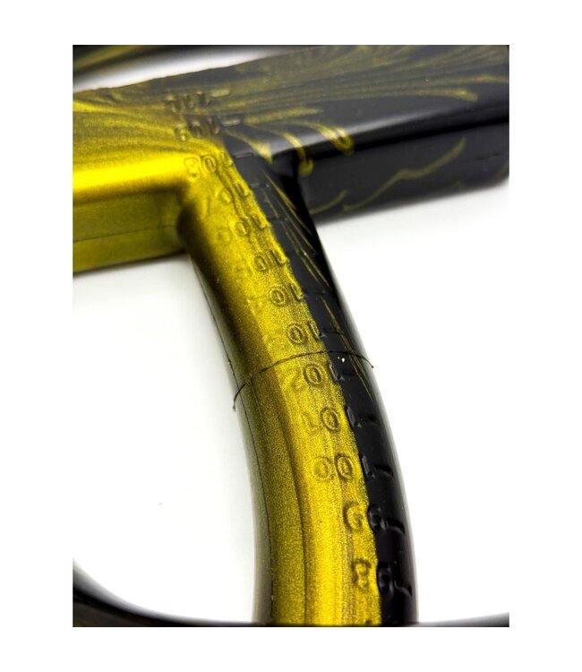 Kiotos Monstar Flexibele Silicone Anaalplugin Snakemaster XL 59 cm Met Zwart-Gouden Marmer Afwerking