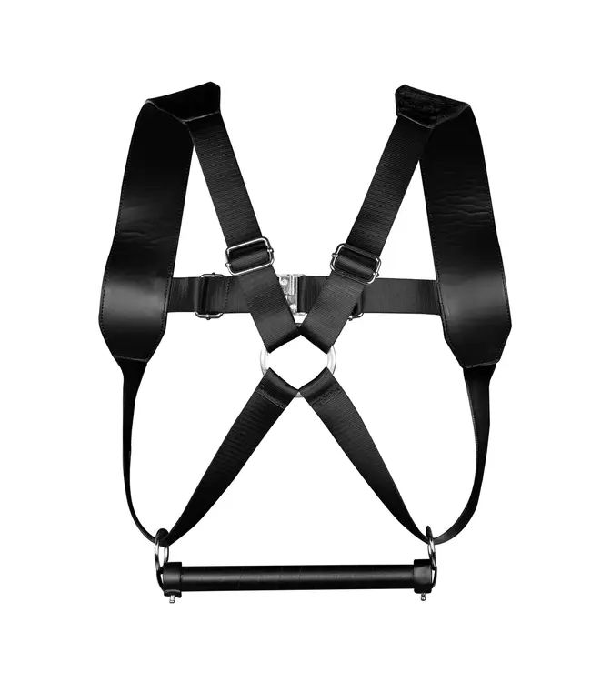Ouch! Xtreme BDSM-Harness Schwarz – Verstellbares PU-Leder für intensives Vergnügen