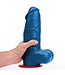 Fuck & Fist Fuck & Fist Dildo Freyr XL 21 x 9 cm – Blau mit rotem Saugnapf