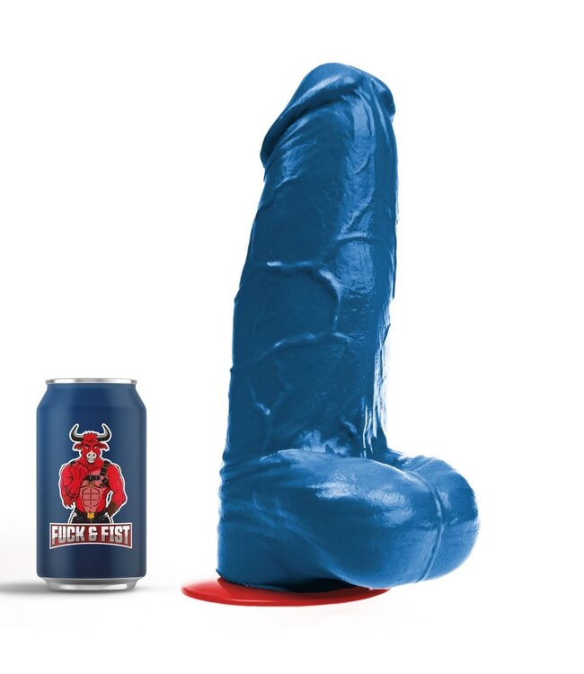 Fuck & Fist Fuck & Fist Dildo Freyr XL 21 x 9 cm – Blau mit rotem Saugnapf
