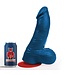 Fuck & Fist Thor XL Curved Fist Dildo - Blue PVC with Suction Cup for Stimulation