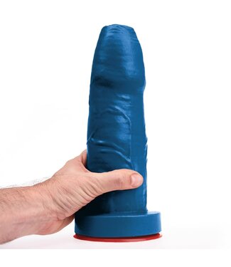 Fuck & Fist Magni XL Dildo Met Zuignap 24,5 x 8,7 cm - Extra Groot Blauw PVC Model