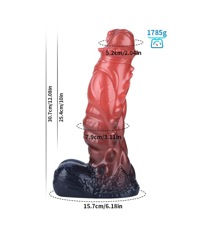 Giant Space Intruders Radiant Red Dildo 39.7 cm – Cosmic Pleasure
