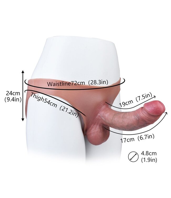 Kiotos Siliconen Penisbroek Met Levensechte Huidstructuur En 19 Cm Dildo