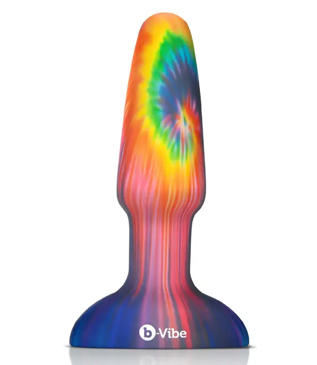 B-Vibe Psychedelic Tie Dye Rimming Plug 15cm | Dual Motor Pleasure