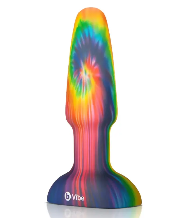 B-Vibe Peace & Love Tie Dye Rimming Plug 15 cm | Farbenfrohes Vergnügen