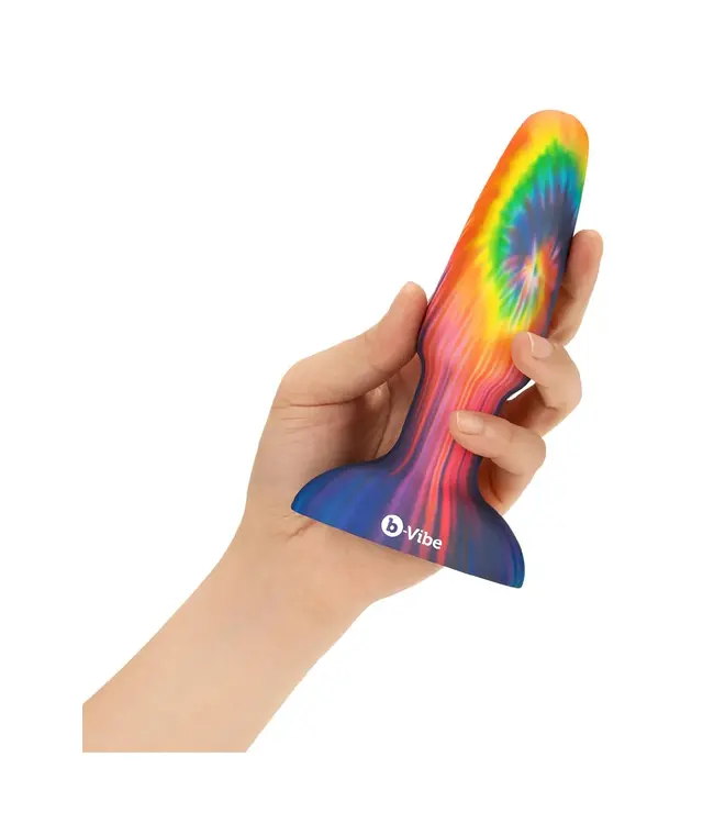 B-Vibe Tie Dye Rimming Plug 15 cm Met Dubbele Motoren En Oplaadbare Batterij