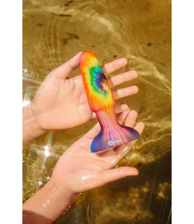 B-Vibe Psychedelic Tie Dye Rimming Plug 15cm | Dual Motor Pleasure