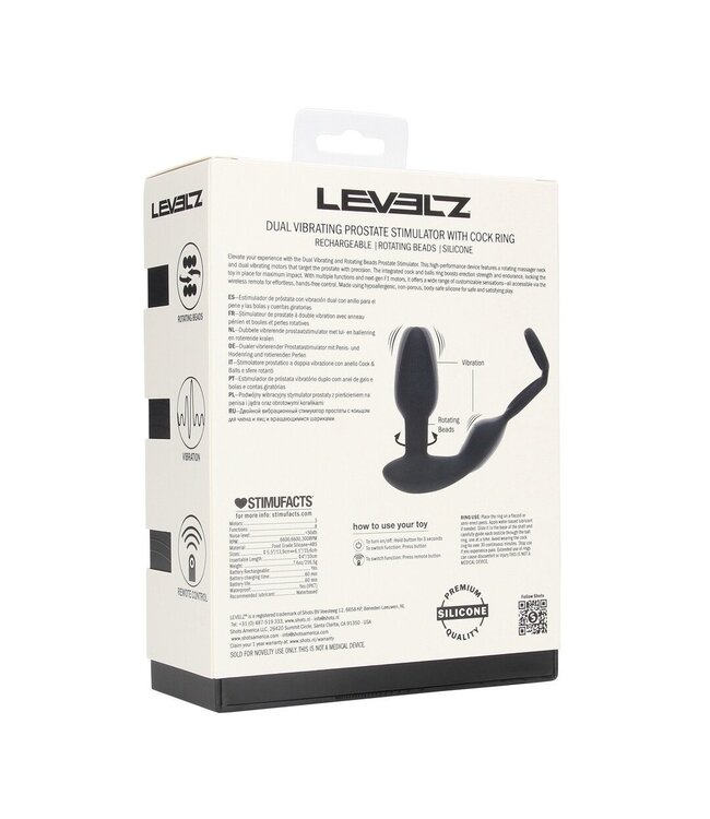 Levelz Prostaatstimulator Met Roterende Massageneck, Dubbele Vibratie En Afstandsbediening