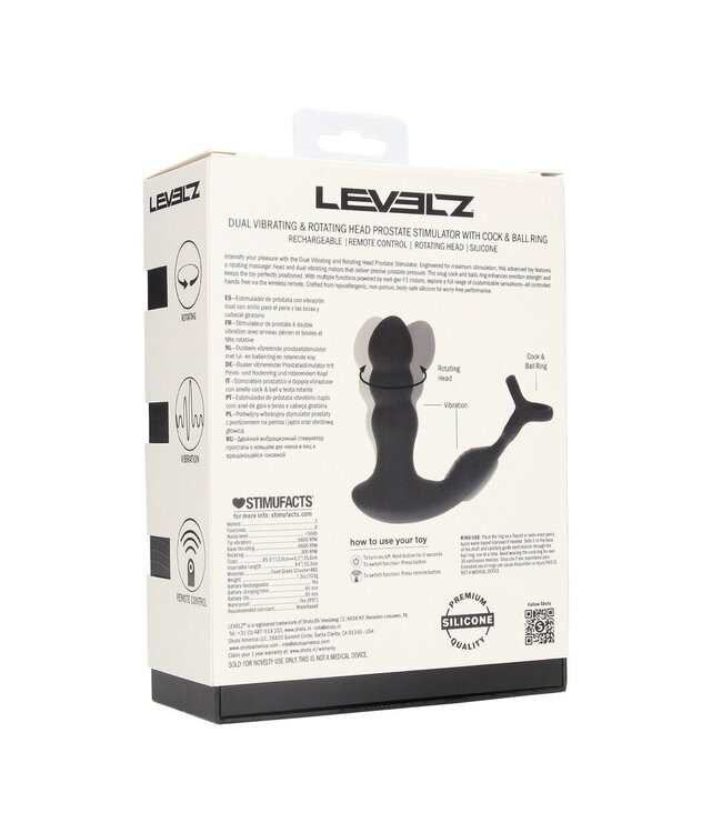 Levelz Powerful Dual Vibrating Prostate Stimulator for Ultimate Pleasure