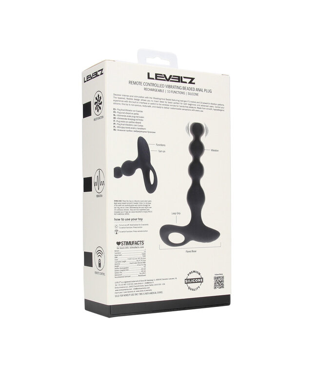 Levelz Draadloze Controller Siliconen Vibrerende Anale Kralen 20,3 cm