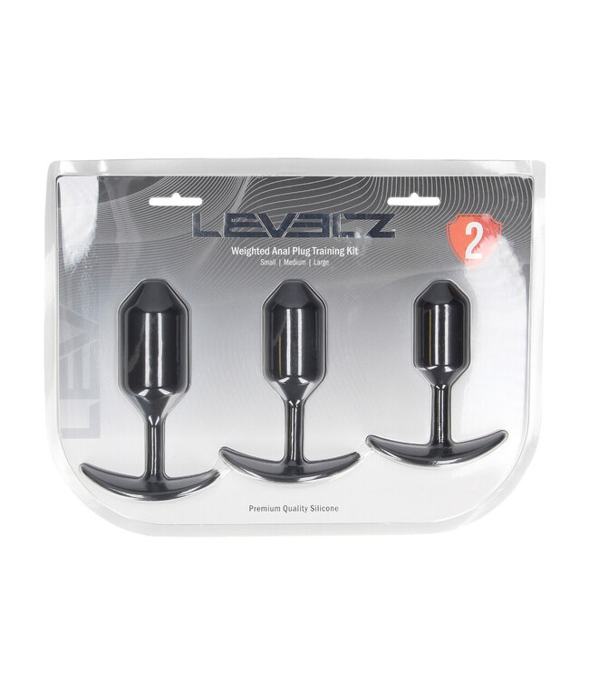 Levelz Weighted Siliconen Anale Trainingsset Met 3 Progressieve Maten En Metalen Kern