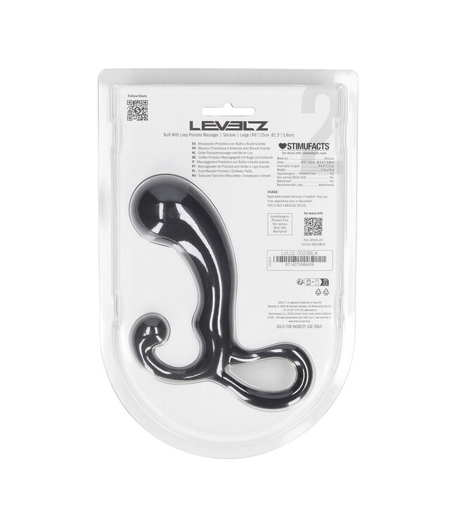 Levelz Lamp Loop Siliconen Prostaat Massager L - Diepe P-Spot Stimulatie Met Lussen