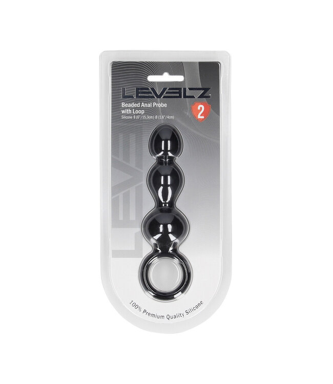 Levelz Siliconen Anale Sonde Met Beads En Handlus – 15,3 cm Veilig Genot