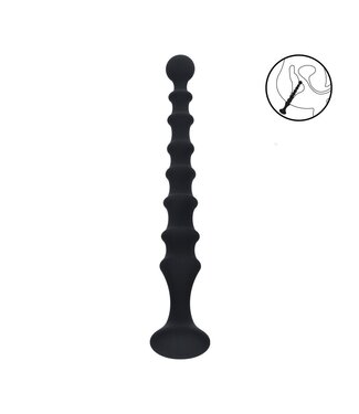 Levelz Ribbed Flared Silicone Anal Probe - 26.7 cm Deep Texture Intensity