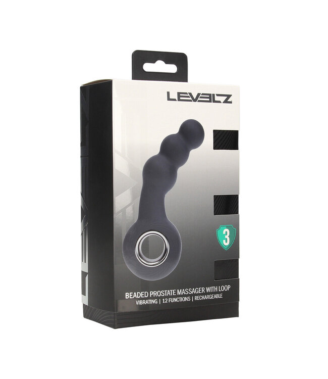 Levelz Ergonomischer Silikon-Prostata-Massager mit vibrierenden Perlen