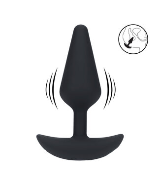 Levelz Classic Medium Vibrating Silicone Anal Plug - 12.3 cm, Black