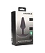Levelz Medien-Analplug mit Vibration – Hypoallergenes Silikon, 12,3 cm – Schwarz