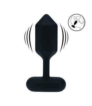 Levelz Levelz Hexagonale Vibrerende Silicone Anale Plug Maat S Zwart 11,7 cm