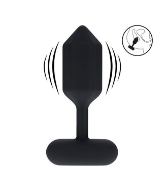 Levelz Vibrierender hexagonaler Analplug M - 12,3 cm, Silikon, Schwarz, wasserfest