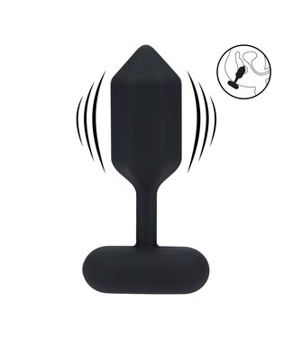 Levelz Hexagonale Large Siliconen Anale Plug Met Vibratie En Ribbelpatroon