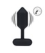 Levelz Large Hexagonal Vibrating Silicone Anal Plug - 13.9 cm - Black