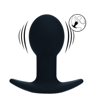 Levelz Vibrating Anal Plug 9cm - Black Silicone, Waterproof & Hypoallergenic